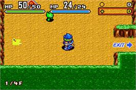 In game image of Monster Gate - Ooinaru Dungeon - Fuuin No Orb on the Nintendo Game Boy Advance.
