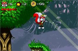 In game image of Mr. Nutz on the Nintendo Game Boy Advance.