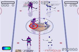 In game image of NHL Hitz 20-03 on the Nintendo Game Boy Advance.