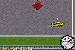 In game image of Nascar Heat 2002 on the Nintendo Game Boy Advance.