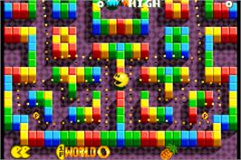 In game image of Pac-Man Collection on the Nintendo Game Boy Advance.