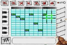 In game image of Pocket Music on the Nintendo Game Boy Advance.