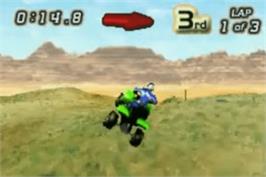 In game image of Quad Desert Fury on the Nintendo Game Boy Advance.