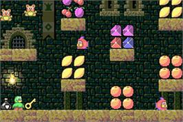 In game image of Qwak on the Nintendo Game Boy Advance.