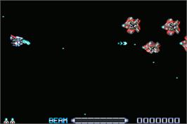 In game image of R-Type III: The Third Lightning on the Nintendo Game Boy Advance.