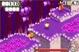 In game image of Rayman - Hoodlum's Revenge on the Nintendo Game Boy Advance.