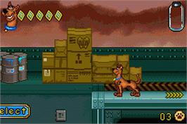 In game image of Scooby-doo! - Unmasked on the Nintendo Game Boy Advance.