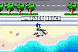 In game image of Sonic Battle on the Nintendo Game Boy Advance.