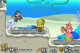 In game image of Spongebob Squarepants - Creature From The Krusty Krab on the Nintendo Game Boy Advance.