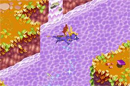 In game image of Spyro: Season of Ice on the Nintendo Game Boy Advance.
