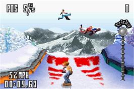 In game image of Ssx Tricky on the Nintendo Game Boy Advance.