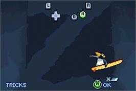 In game image of Surf's Up on the Nintendo Game Boy Advance.