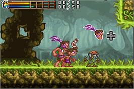 In game image of Tak - The Great Juju Challenge on the Nintendo Game Boy Advance.