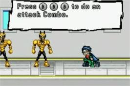 In game image of Teen Titans on the Nintendo Game Boy Advance.