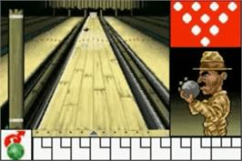 In game image of Ten Pin Alley 2 on the Nintendo Game Boy Advance.