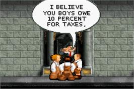 In game image of Three Stooges, The on the Nintendo Game Boy Advance.