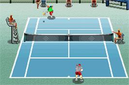 In game image of Virtua Tennis on the Nintendo Game Boy Advance.