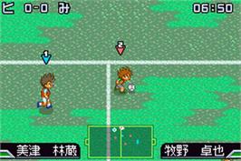 In game image of Yuujou No Victory Goal 4v4 Arashi - Get The Goal!! on the Nintendo Game Boy Advance.