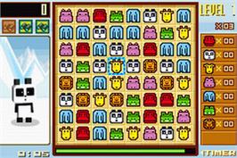 In game image of Zooo - Action Puzzle Game on the Nintendo Game Boy Advance.