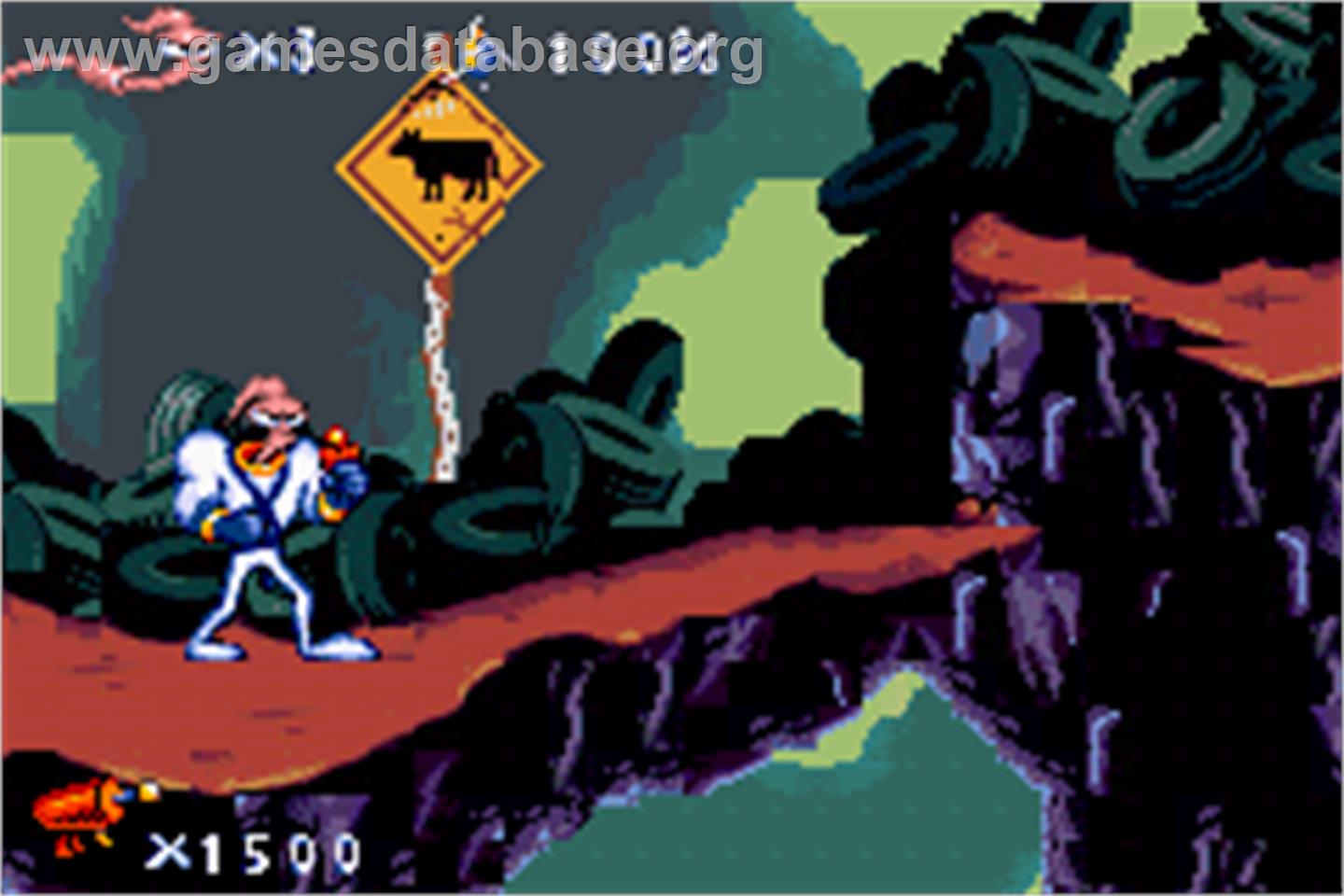 Earthworm Jim - Nintendo Game Boy Advance - Artwork - In Game