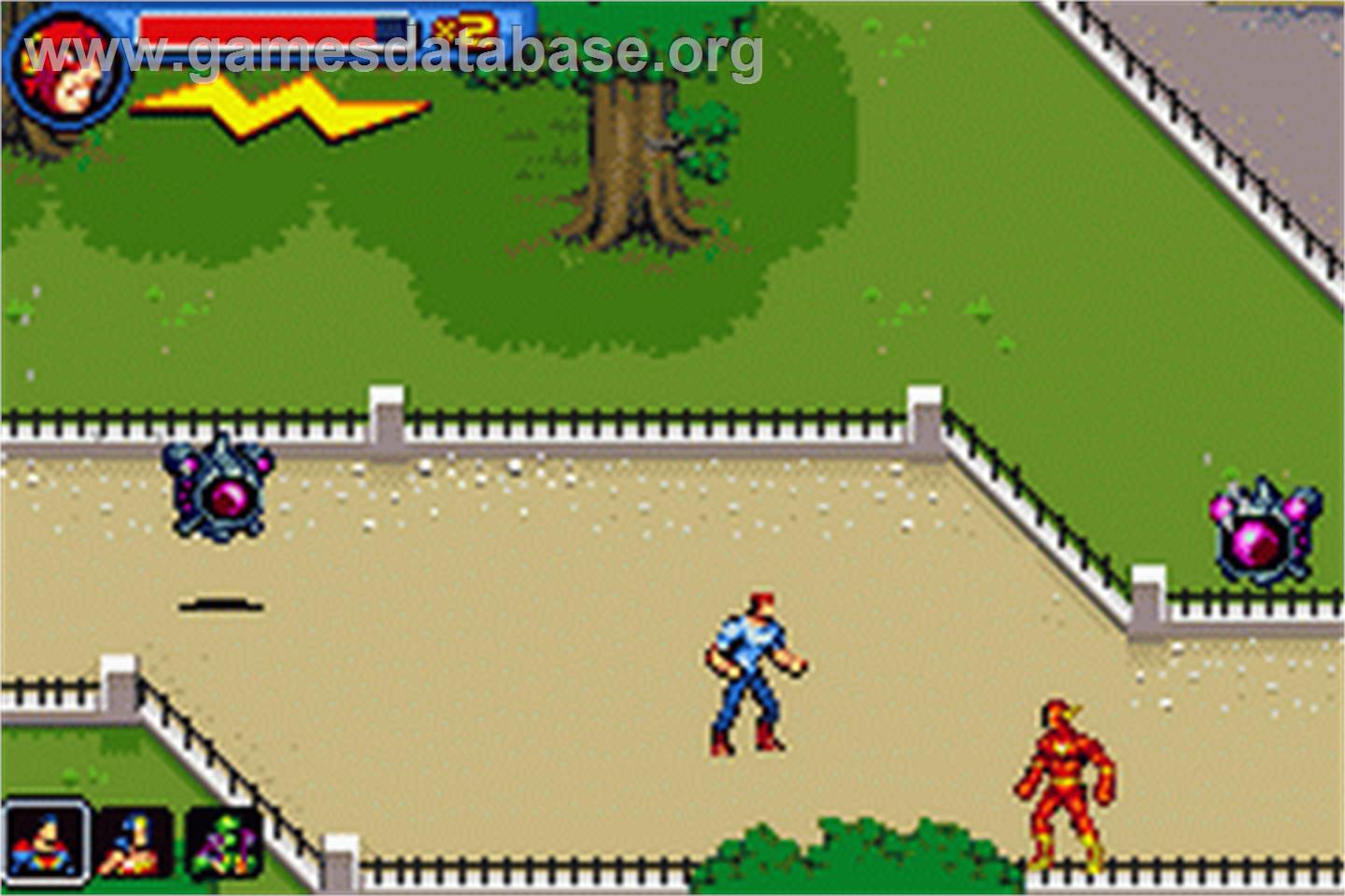 Justice League Heroes - The Flash - Nintendo Game Boy Advance - Artwork - In Game