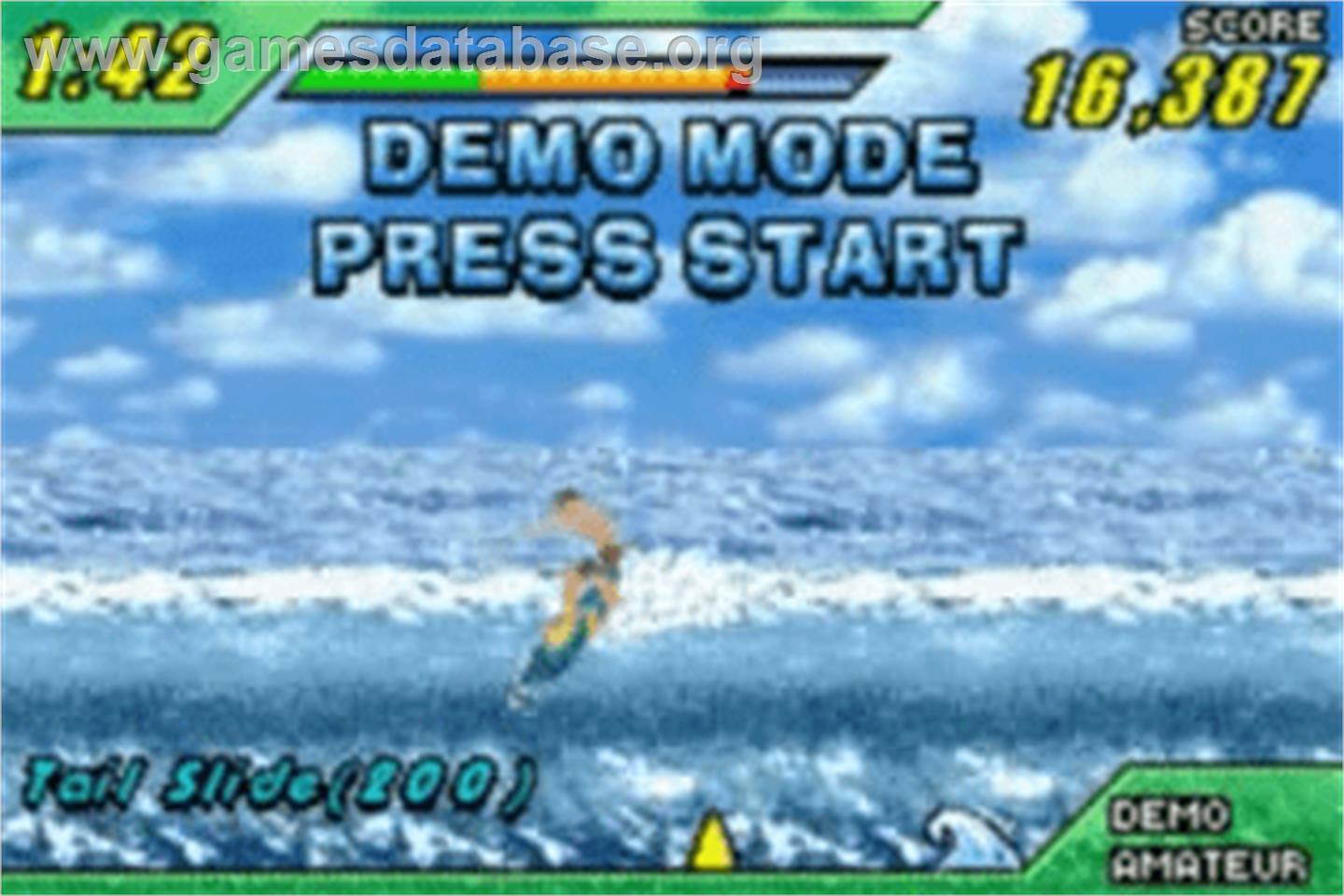 Kelly Slater's Pro Surfer - Nintendo Game Boy Advance - Artwork - In Game