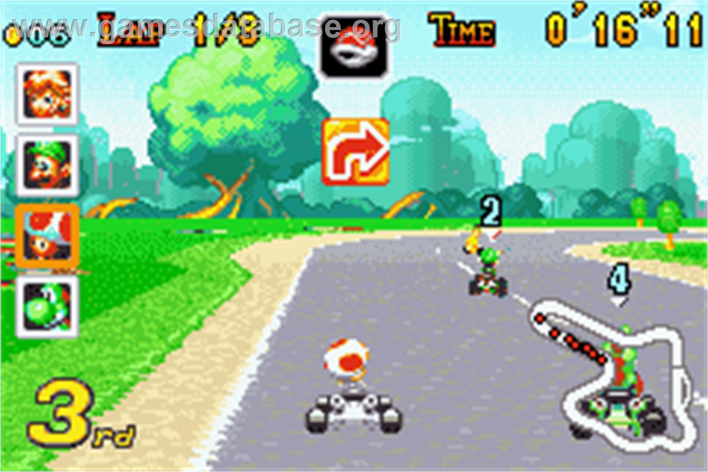 Mario Kart - Super Circuit - Nintendo Game Boy Advance - Artwork - In Game