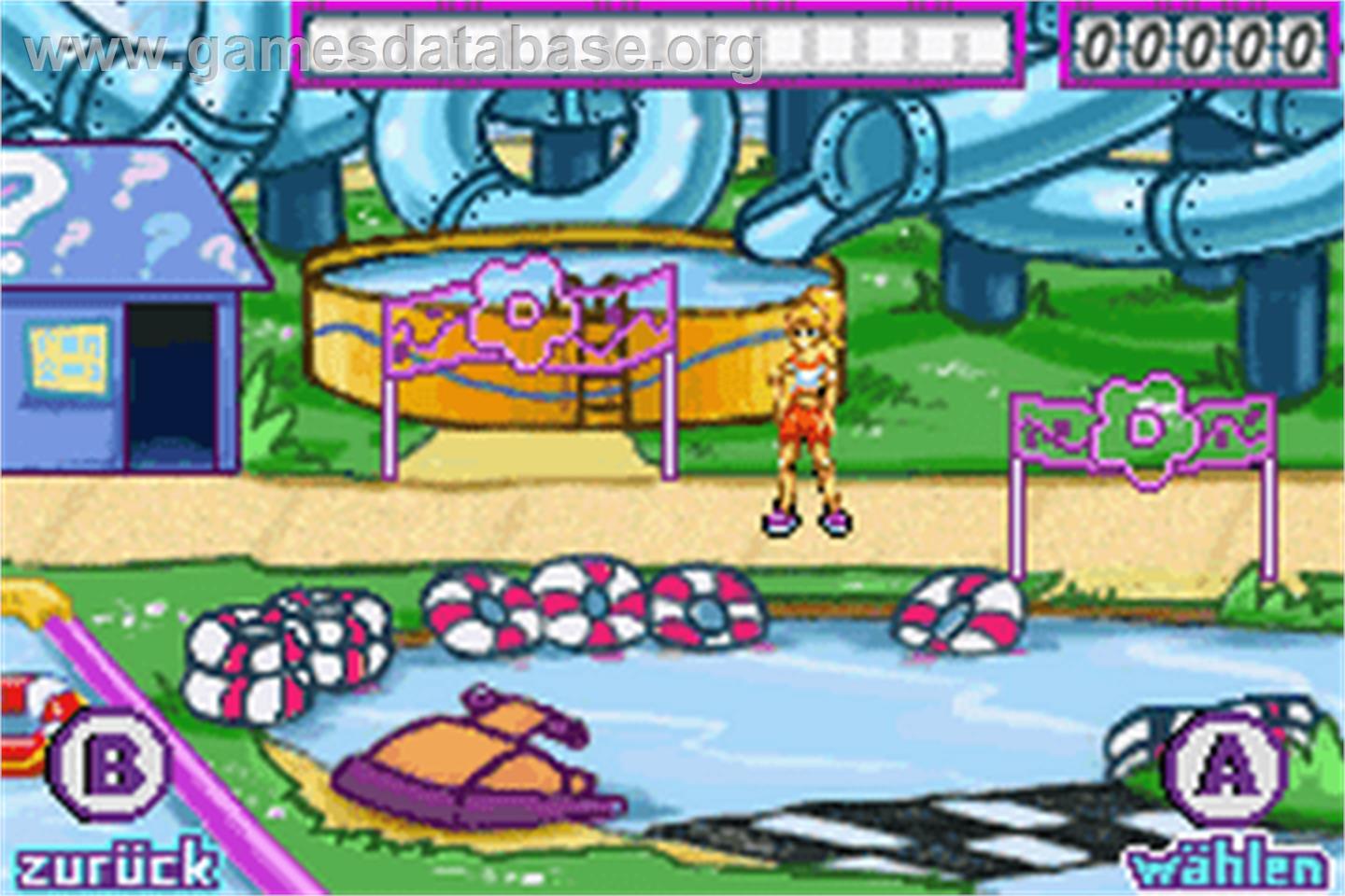 Polly Pocket ! Super Splash Island - Nintendo Game Boy Advance - Artwork - In Game