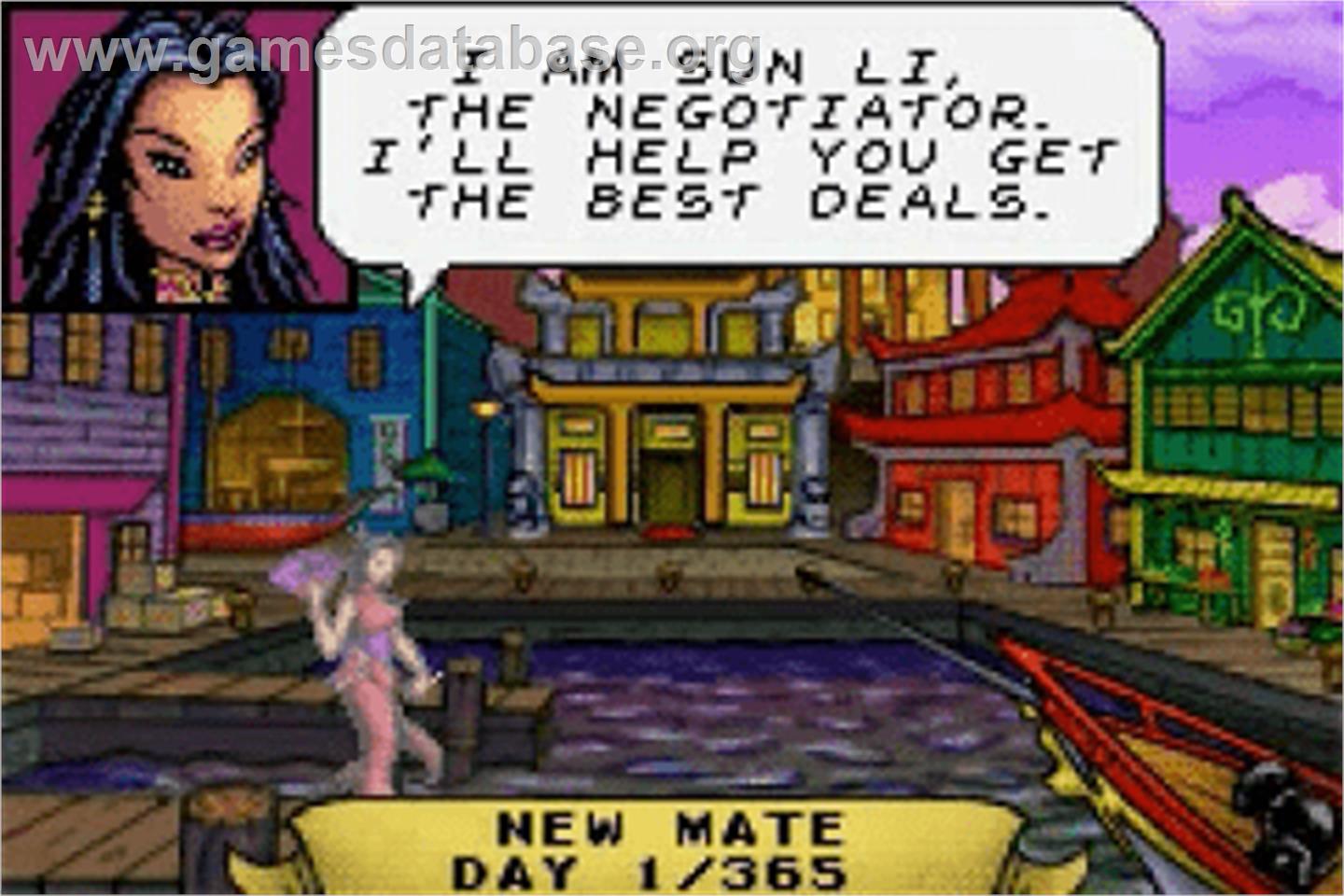 Sea Trader: Rise of Taipan - Nintendo Game Boy Advance - Artwork - In Game