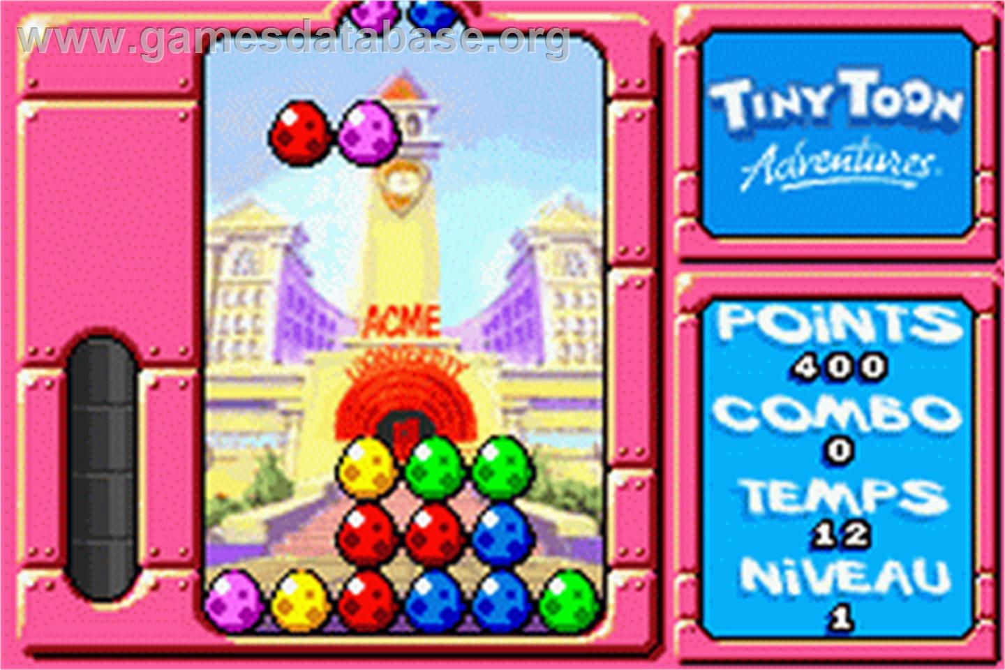 Tiny Toon Adventures - Wacky Stackers - Nintendo Game Boy Advance - Artwork - In Game