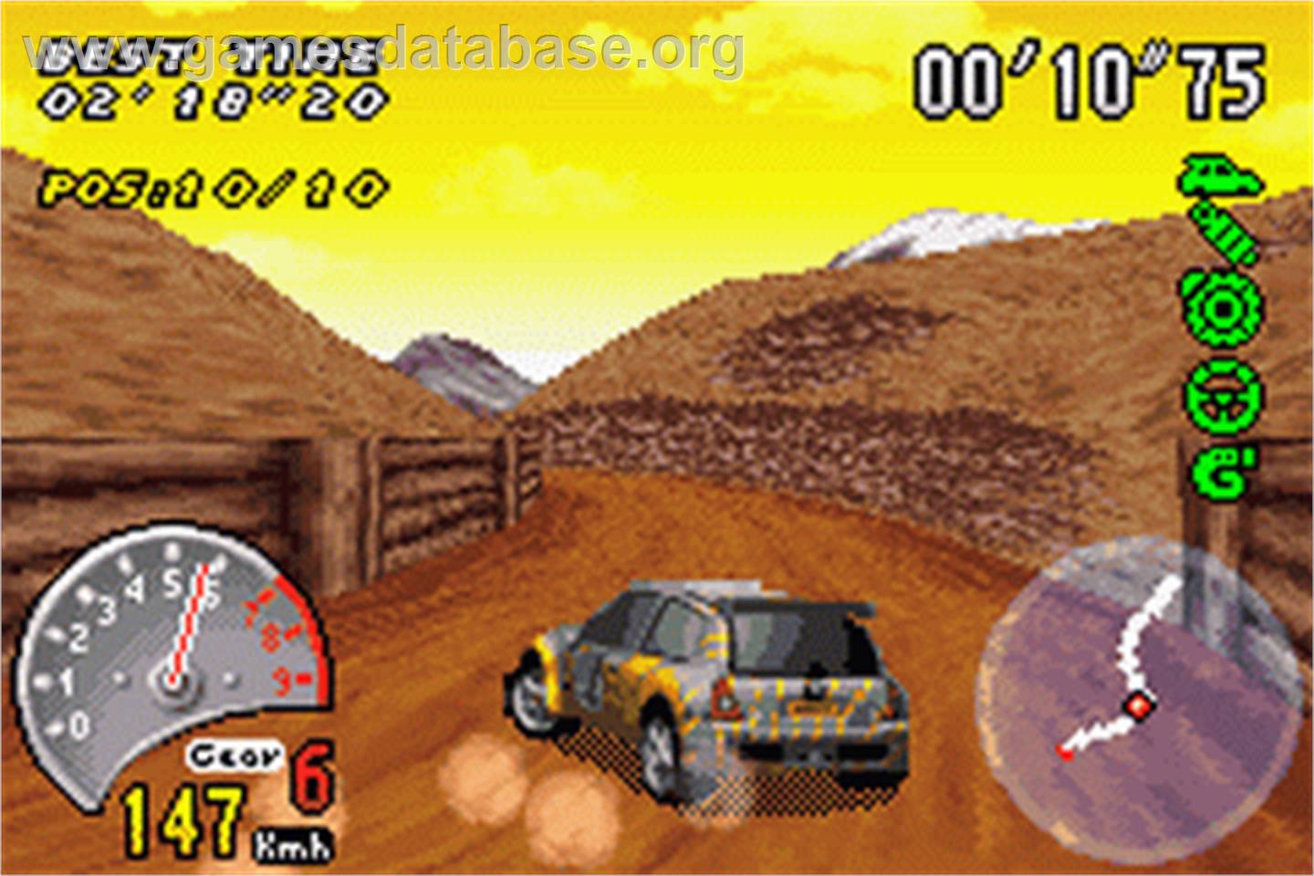 V-rally 3 - Nintendo Game Boy Advance - Artwork - In Game