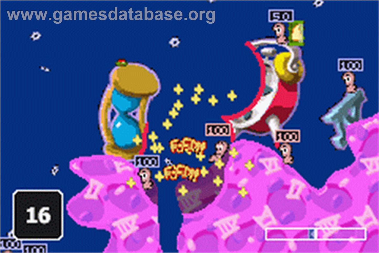 Worms World Party - Nintendo Game Boy Advance - Artwork - In Game
