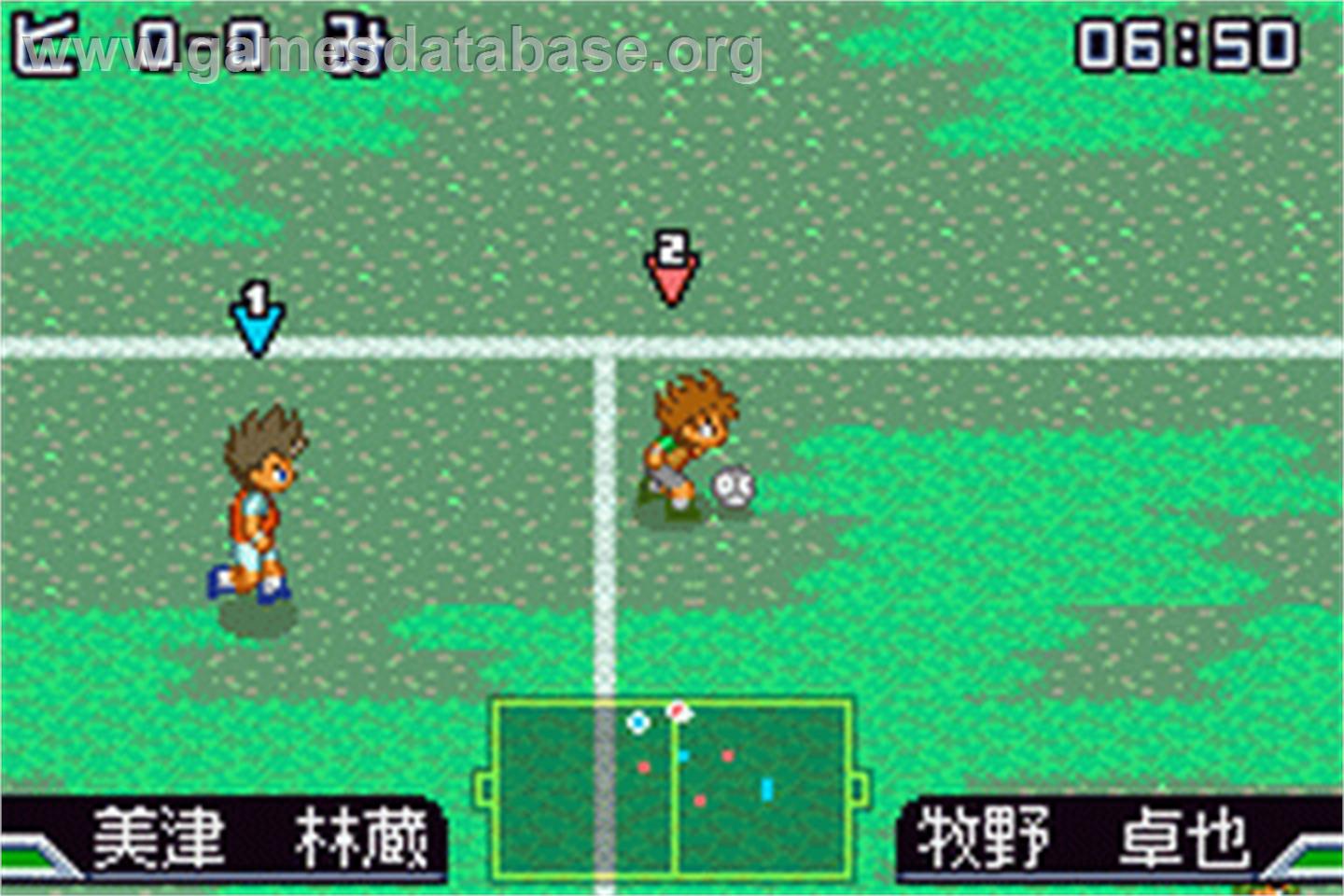 Yuujou No Victory Goal 4v4 Arashi - Get The Goal!! - Nintendo Game Boy Advance - Artwork - In Game