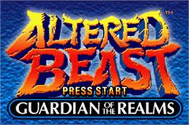 Title screen of Altered Beast: Guardian of the Realms on the Nintendo Game Boy Advance.