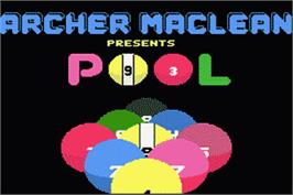 Title screen of Archer Maclean's 3d Pool on the Nintendo Game Boy Advance.