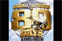 Title screen of Around the World in 80 Days on the Nintendo Game Boy Advance.