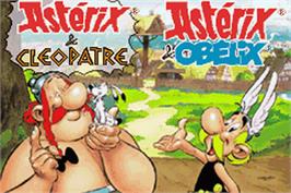 Title screen of Asterix & Obelix - Bash Them All! on the Nintendo Game Boy Advance.