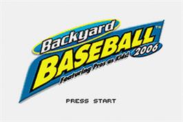 Title screen of Backyard Basketball 2007 on the Nintendo Game Boy Advance.