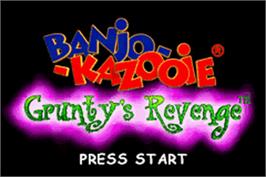 Title screen of Banjo-Kazooie: Grunty's Revenge on the Nintendo Game Boy Advance.