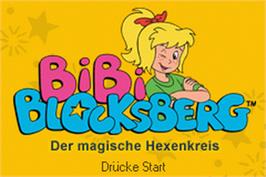 Title screen of Bibi Blocksberg - Der Magische Hexenkreis on the Nintendo Game Boy Advance.