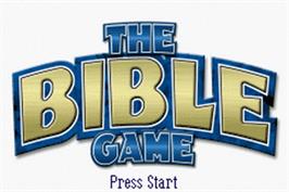Title screen of Bible Game, The on the Nintendo Game Boy Advance.