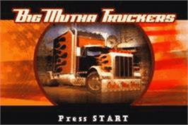 Title screen of Big Mutha Truckers on the Nintendo Game Boy Advance.