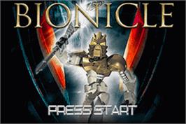 Title screen of Bionicle on the Nintendo Game Boy Advance.