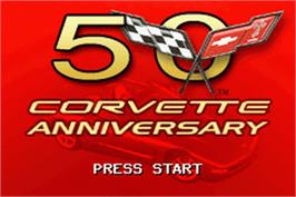 Title screen of Corvette on the Nintendo Game Boy Advance.