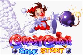 Title screen of Crazy Chase on the Nintendo Game Boy Advance.