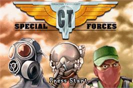 Title screen of Ct Special Forces - Back To Hell on the Nintendo Game Boy Advance.