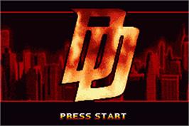 Title screen of Daredevil on the Nintendo Game Boy Advance.