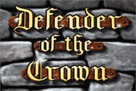 Title screen of Defender Of The Crown on the Nintendo Game Boy Advance.