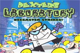 Title screen of Dexter's Laboratory - Deesaster Strikes ! on the Nintendo Game Boy Advance.