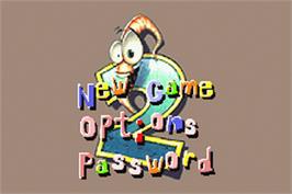 Title screen of Earthworm Jim 2 on the Nintendo Game Boy Advance.